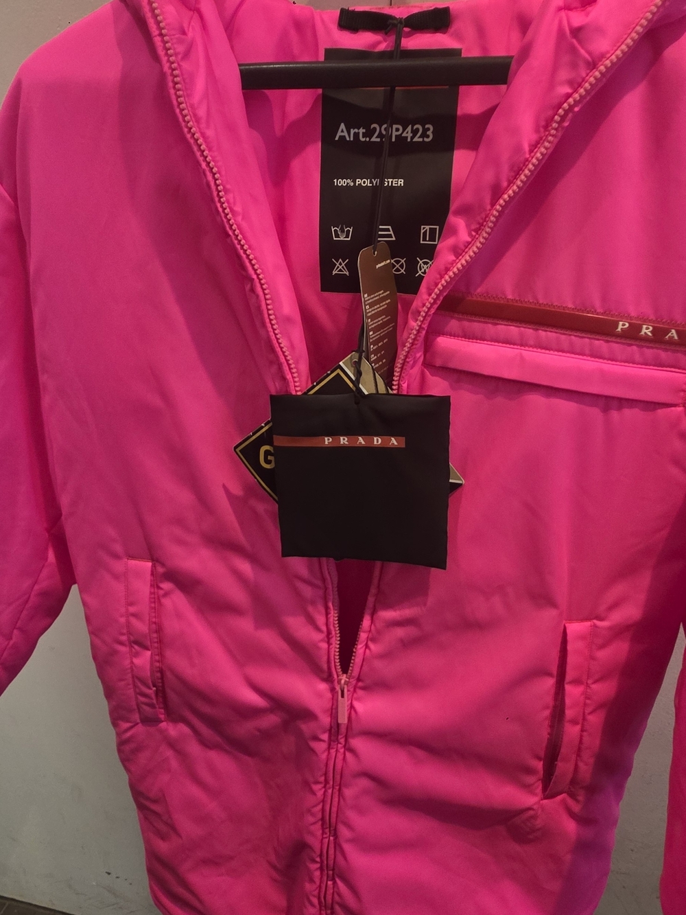 Prada Hot Pink Hooded Ski Coat - Picture 6 of 7
